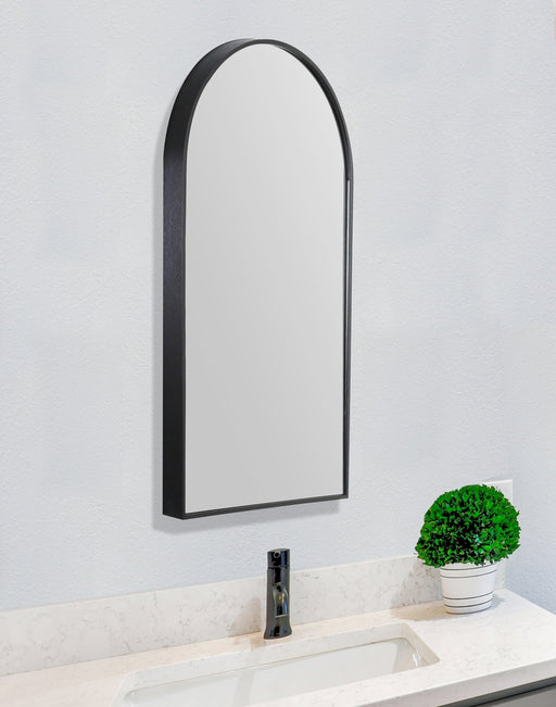 Loren Arched Bathroom Mirror Matt Black