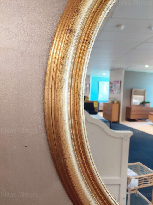 Maine Gold Round Wall Mirror