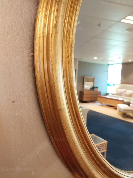 Maine Gold Round Wall Mirror