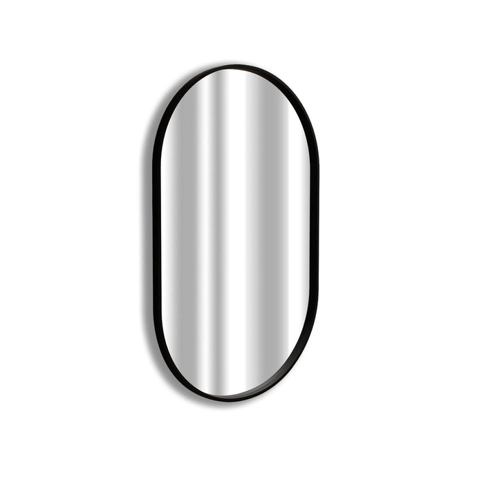 Natalia Matt Black Pill Shaped Mirror - SHINE MIRRORS AUSTRALIA