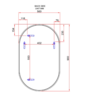 Natalia White Pill Shaped Mirror - SHINE MIRRORS AUSTRALIA
