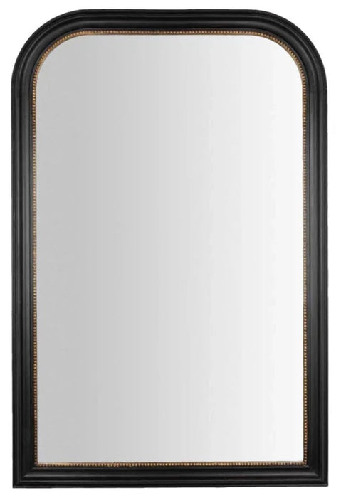 Nathaniel Black Arch Wall Mirror Large: 104cm L x 5cm W x 139cm H; weight 21kg