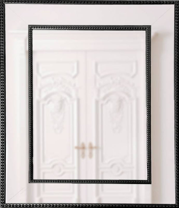 Nixie Black Wall Mirror Large: 140cm L x 4cm W x 110cm H