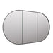 Noella 3-Door Black Pill Mirror Cabinet - SHINE MIRRORS AUSTRALIA