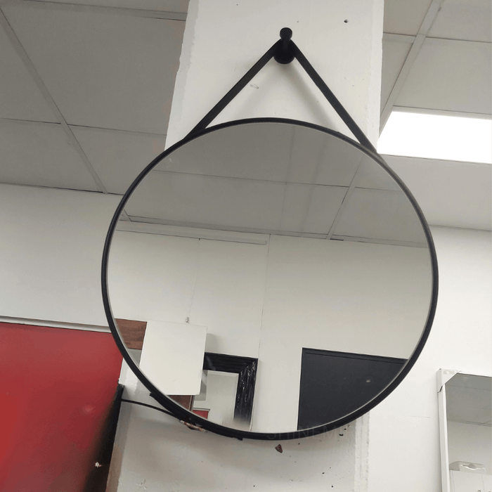 Olsen Black Round Wall Mirror