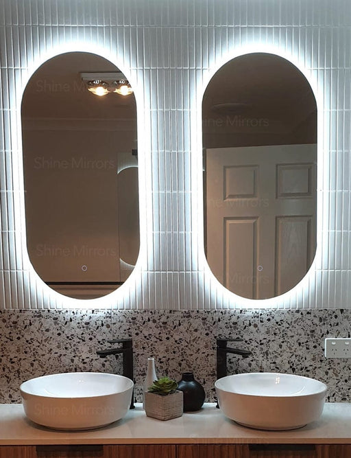 Pixie Oval LED Backlit Wall Mirror - SHINE MIRRORS AUSTRALIA