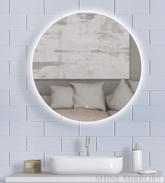 Porter Round Backlit LED Wall Mirror - SHINE MIRRORS AUSTRALIA