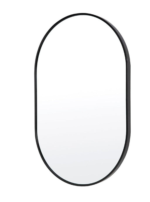Priya Black Oval Wall Mirror