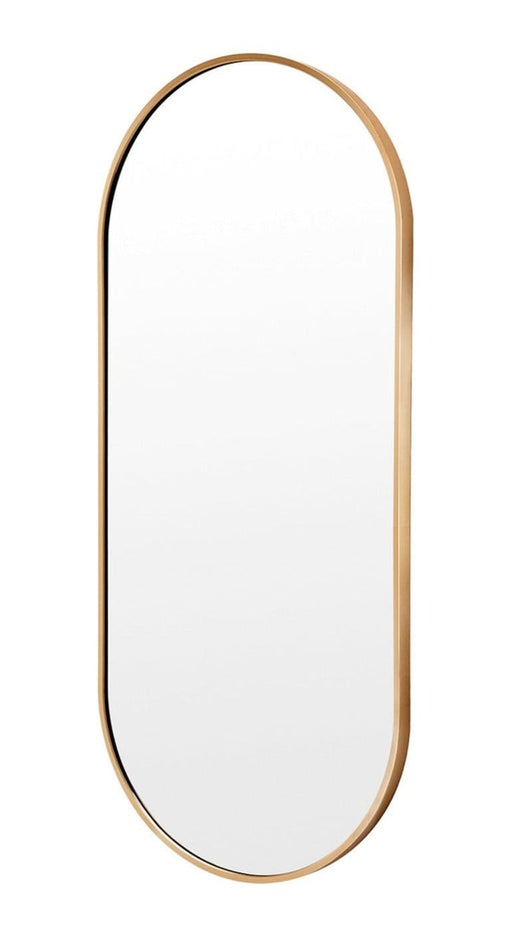 Priya Gold Oval Wall Mirror Medium: 45cm x 2.8cm x 100cm