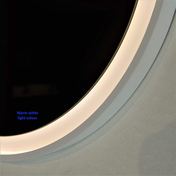 Remer Eclipse Black Frame Round Frontlit LED Bathroom Mirror - SHINE MIRRORS AUSTRALIA
