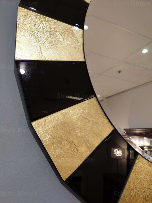Renatta Round Gold Wall Mirror
