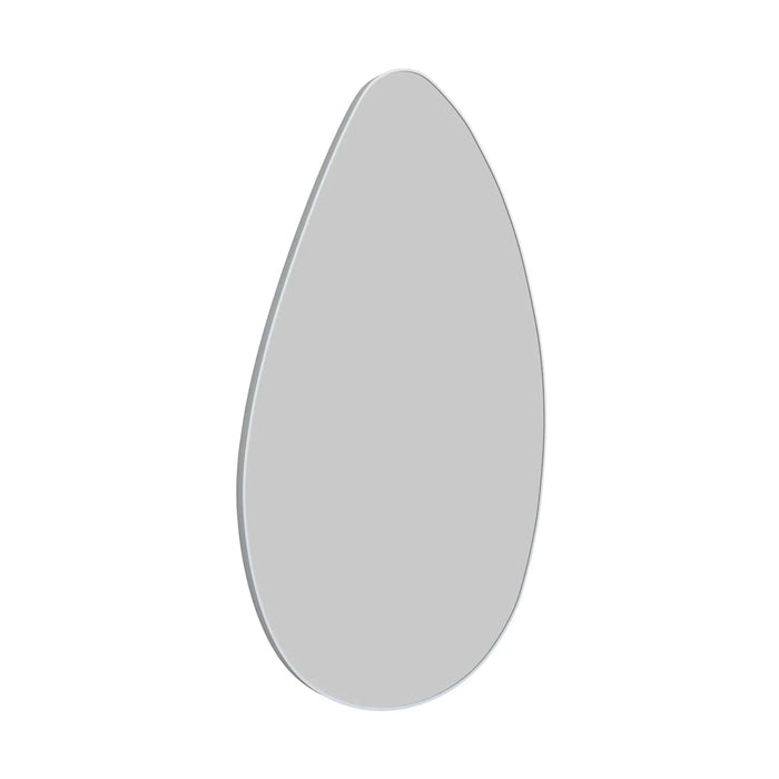 River Pebble Shape White Wall Mirror