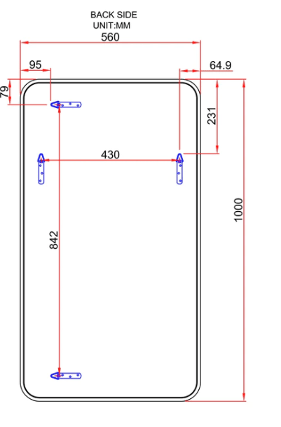 Sachi Matt Black Wall Mirror - SHINE MIRRORS AUSTRALIA