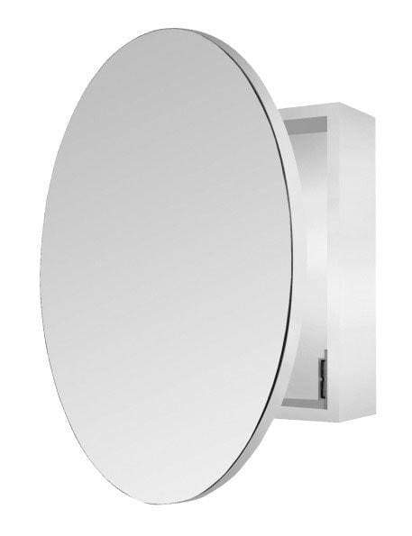 Single Door Round Bathroom Mirror Cabinet- ASCR - SHINE MIRRORS AUSTRALIA