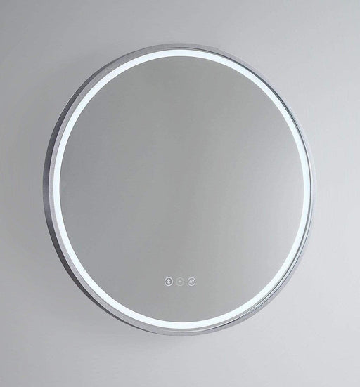 Sphere Gun Metal Round Backlit LED Bathroom Mirror - SHINE MIRRORS AUSTRALIA
