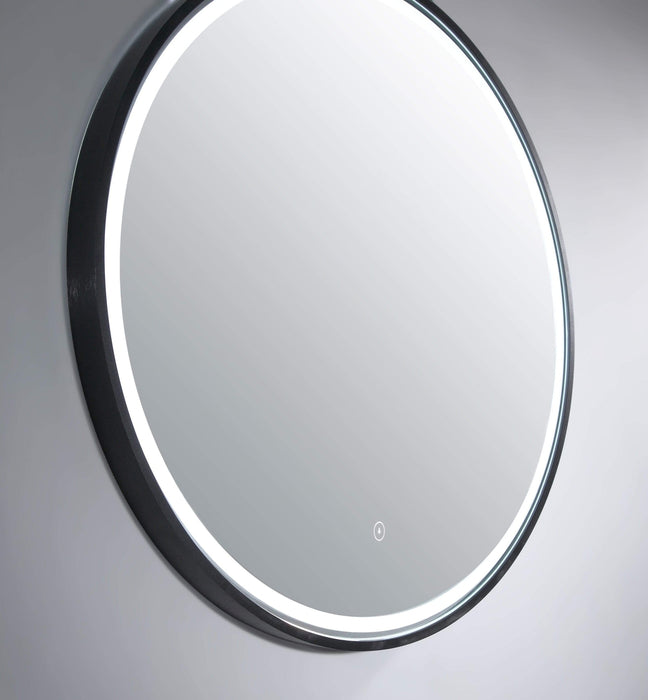 Sphere Matt Black Round Backlit LED Bathroom Mirror - SHINE MIRRORS AUSTRALIA