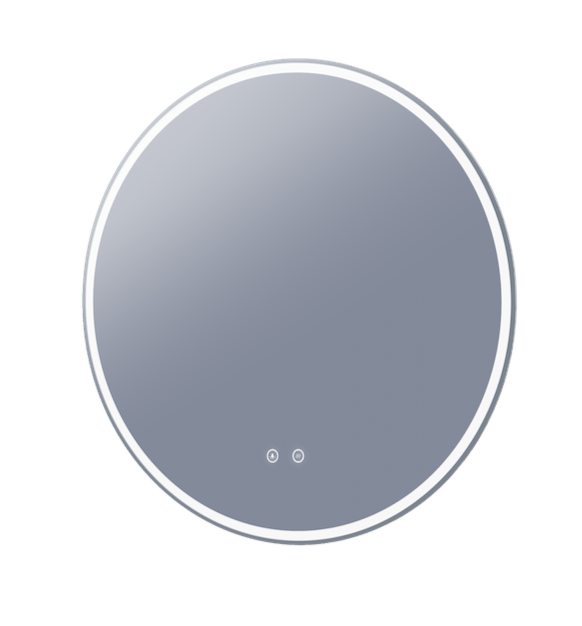 Sphere Round Backlit LED Bathroom Mirror 60cm W x 3.5cm x 60cm H - With Demister - SHINE MIRRORS AUSTRALIA