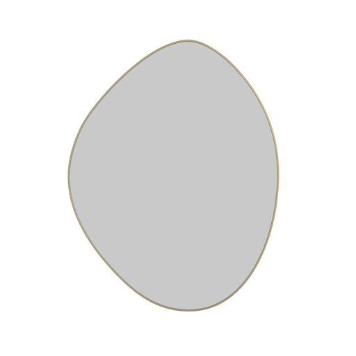Asher Pebble Shape Satin Brass Brass Wall Mirror