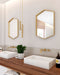 Topaz Brass Gold Hexagon Wall Mirror - SHINE MIRRORS AUSTRALIA
