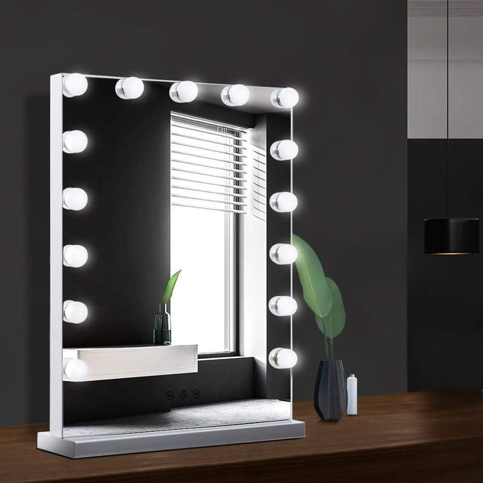 Trinity Frameless Vanity Makeup Mirror with Dimmable LED Bulbs - SHINE MIRRORS AUSTRALIA