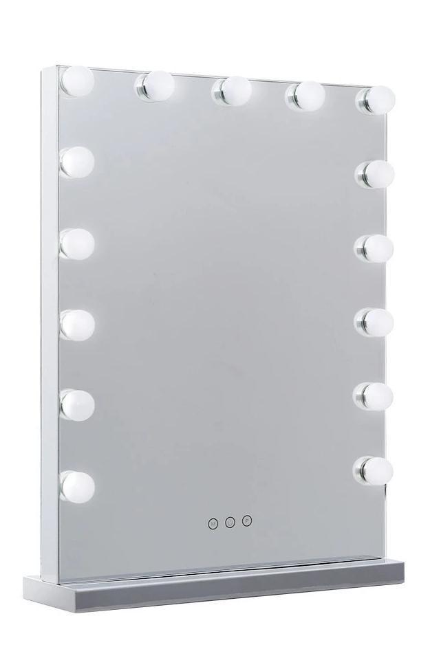 Trinity Frameless Vanity Makeup Mirror with Dimmable LED Bulbs — SHINE ...