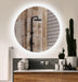 Twilight Round Bathroom Mirror With LED Light Backing Backlit
