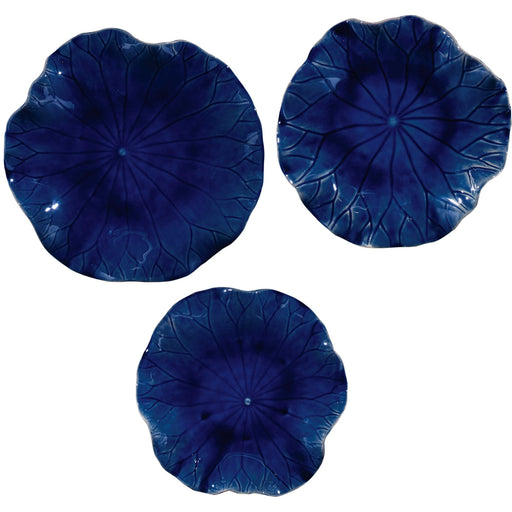 Uttermost Abella Ceramic Wall Decor Cobalt Set of 3