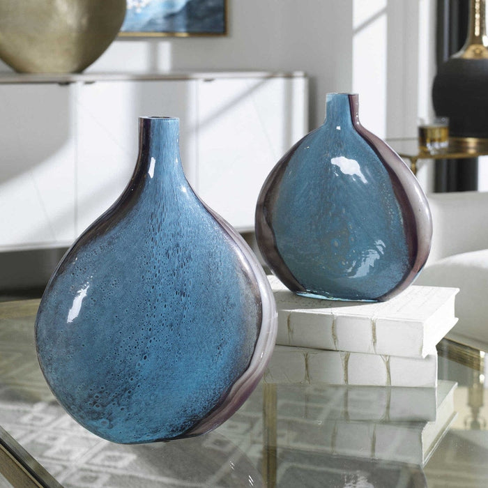 Uttermost Adrie Art Glass Vases Set of 2