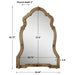Uttermost Agustin Arched Large Wall Mirror - SHINE MIRRORS AUSTRALIA