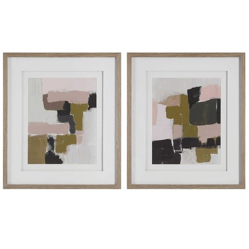 Uttermost Color Block Frame Prints Set of 2