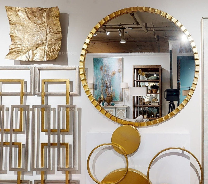 Uttermost Dandridge Gold Round Wall Mirror - SHINE MIRRORS AUSTRALIA