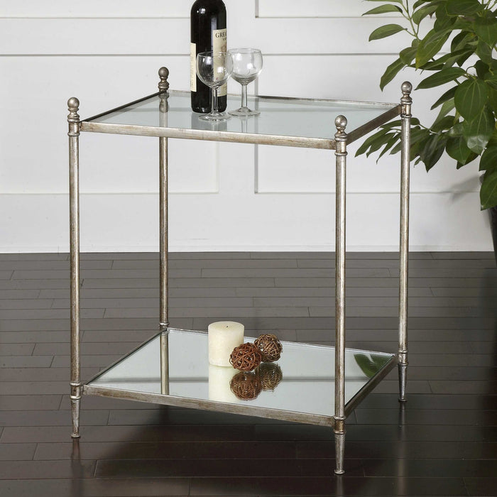 Uttermost Gannon Mirrored Side Table - SHINE MIRRORS AUSTRALIA