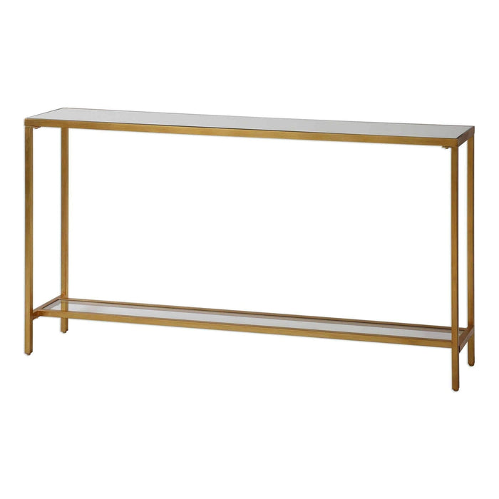 Uttermost Hayley Gold Mirrored Console Table