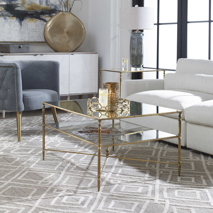 Uttermost Henzler Mirrored Coffee Table - SHINE MIRRORS AUSTRALIA