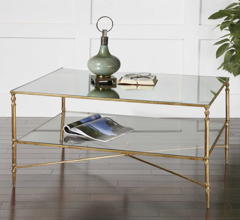 Uttermost Henzler Mirrored Coffee Table - SHINE MIRRORS AUSTRALIA