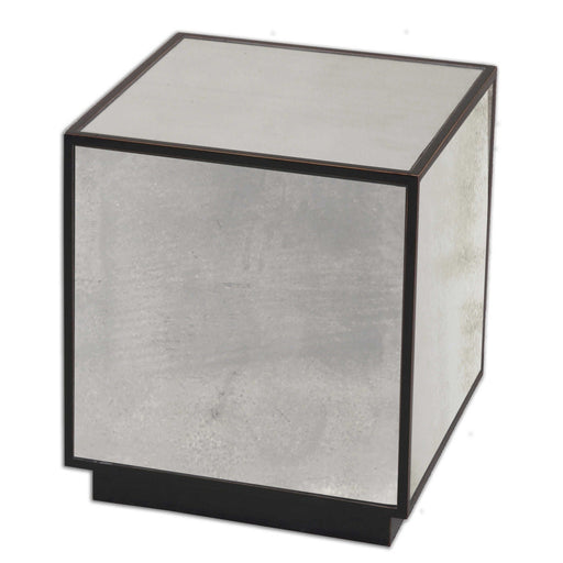 Uttermost Matty Mirrored Cube Side Table - SHINE MIRRORS AUSTRALIA