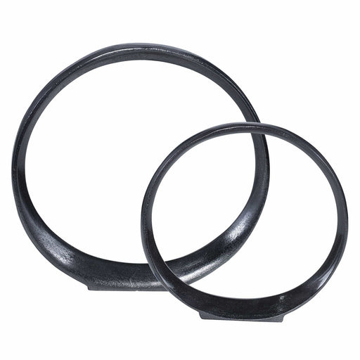 Uttermost Orbits Ring Sculpture Black Nickel of 2
