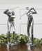 Uttermost Practice Shot Metallic Statues Set of 2
