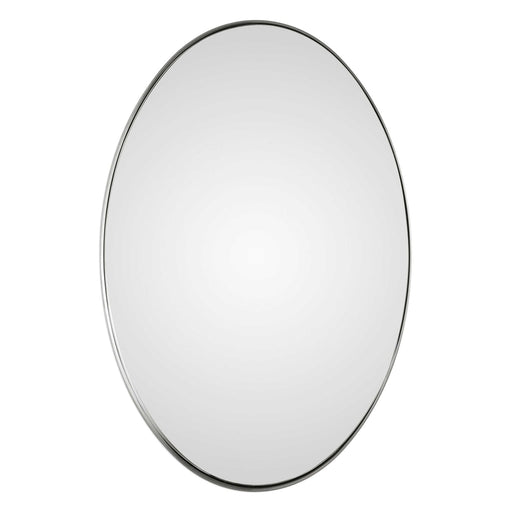 Uttermost Pursley Brushed Nickel Oval Mirror - SHINE MIRRORS AUSTRALIA