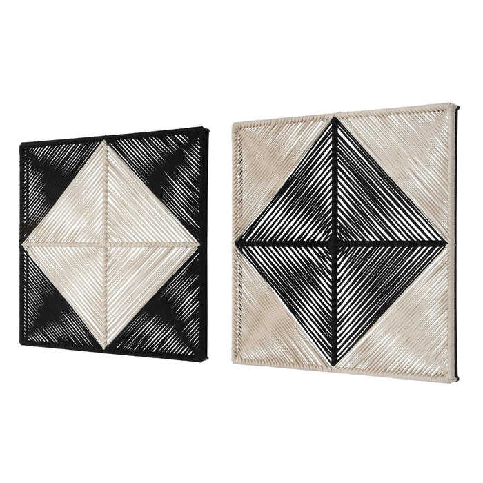 Uttermost Seeing Double Wall Squares Set of 2
