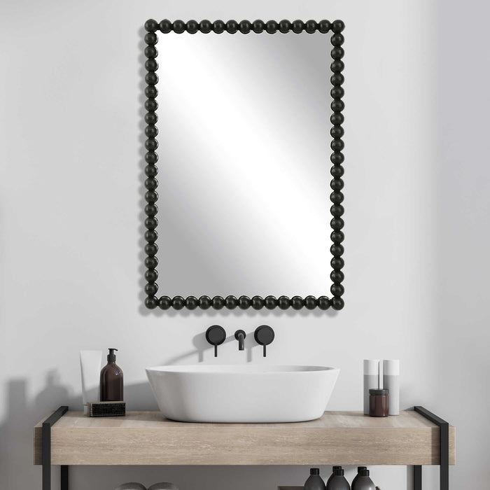 Uttermost Serna Black Vanity Wall Mirror
