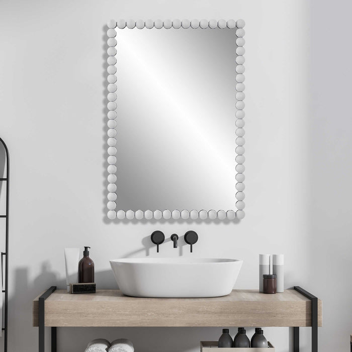 Uttermost Serna White Vanity Wall Mirror