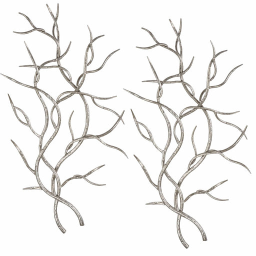 Uttermost Silver Branches Wall Art Set of 2 - SHINE MIRRORS AUSTRALIA