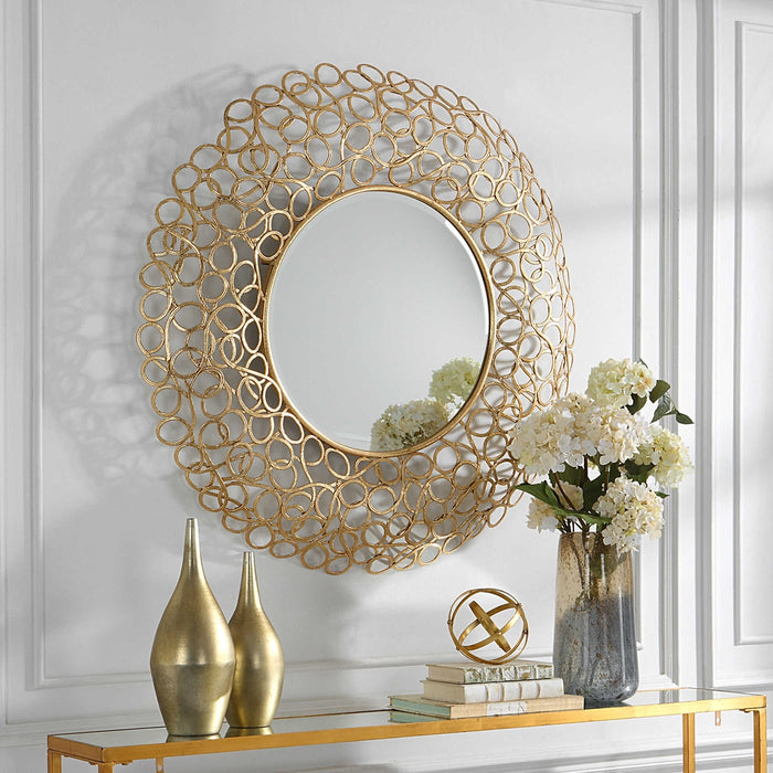 Uttermost Swirl Round Wall Mirror