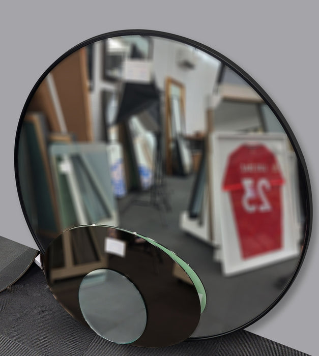Yvonne Black Round Wall Mirror 120cm