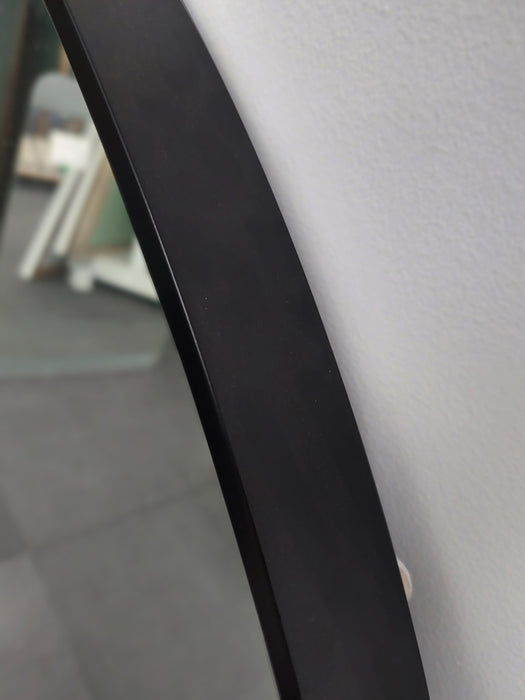 Yvonne Black Round Wall Mirror 120cm