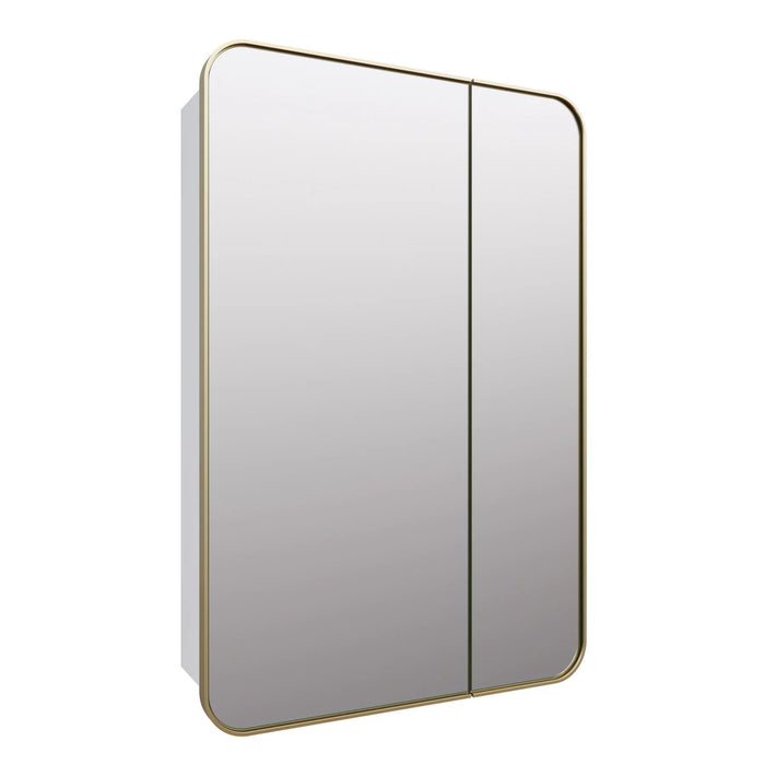 Zania Rectangle Brass Mirror Cabinet - SHINE MIRRORS AUSTRALIA