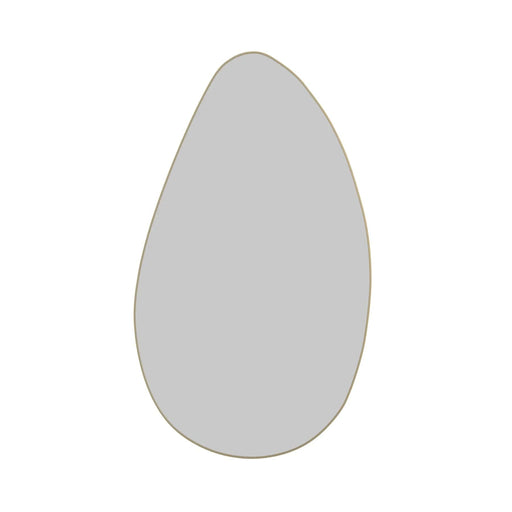 Zayden Pebble Shape Satin Brass Brass Wall Mirror